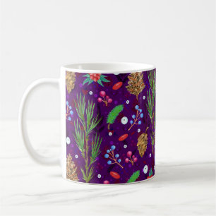 Christmas Pine Cones: Festive Seamless Coffee Mug