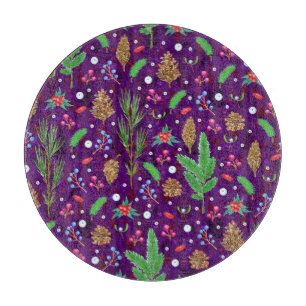 Christmas Pine Cones: Festive Seamless Cutting Board