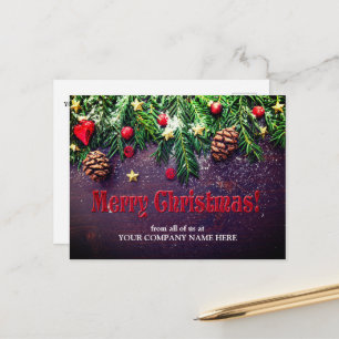 Christmas Pine Cones    Greeting Cute Postcard