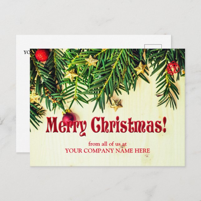 Christmas Pine Cones |  Greeting Cute Postcard (Front/Back)