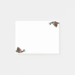 Christmas Pine Cones Post-it Notes