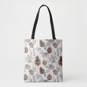 Christmas Pine Cones Tote Bag