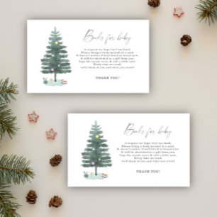 Christmas pine tree gender neutral books for baby enclosure card