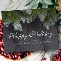Christmas Pine Tree Happy Holidays Greeting