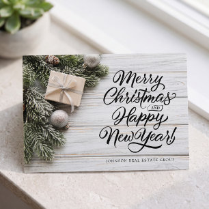 Christmas Pine Tree Merry Christmas Greeting Postcard