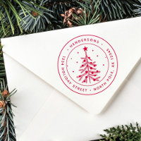 Christmas Pine Tree Return Address