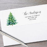Christmas Pine Tree Watercolor Return Address<br><div class="desc">Christmas pine tree watercolor return address label. Easy to change the text. Pretty design for the holiday season.</div>
