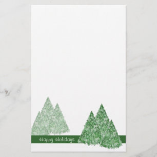 Christmas Pine Trees Stationery - TBA
