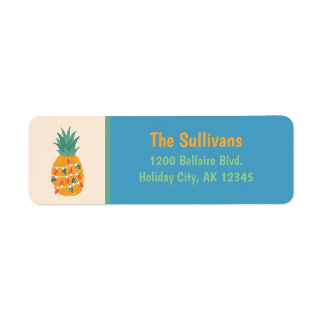 Christmas Pineapple Return Address (Front)