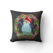 CHRISTMAS PINGUIN WITH WREATH 