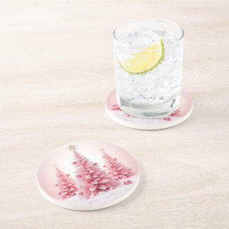 Christmas Pink Coasters