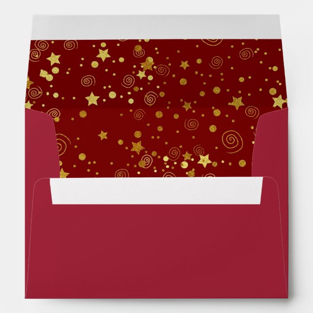 Christmas Pink Glitter Envelope (Back (Bottom))