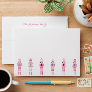 Christmas pink nutcrackers envelope