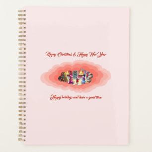 Christmas pink planner