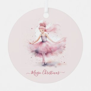Christmas pink Sugar plum fairy Metal Tree Decoration