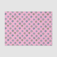Christmas pink tissue paper snowflakes pattern