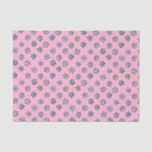 Christmas pink tissue paper snowflakes pattern