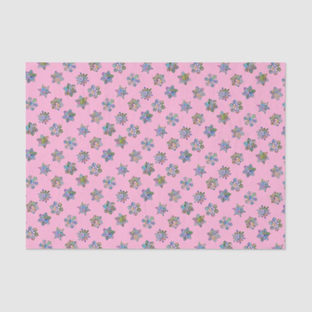 Christmas pink tissue paper snowflakes pattern (Front)