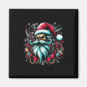 Christmas Pirate Captain Boater Boating Captain Sa Magnet