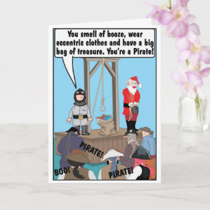 CHRISTMAS PIRATE JOKE CARD