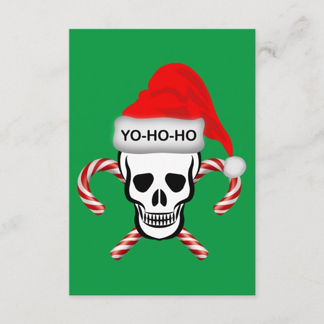 Christmas, Pirate Skull Enclosure Card (Front)