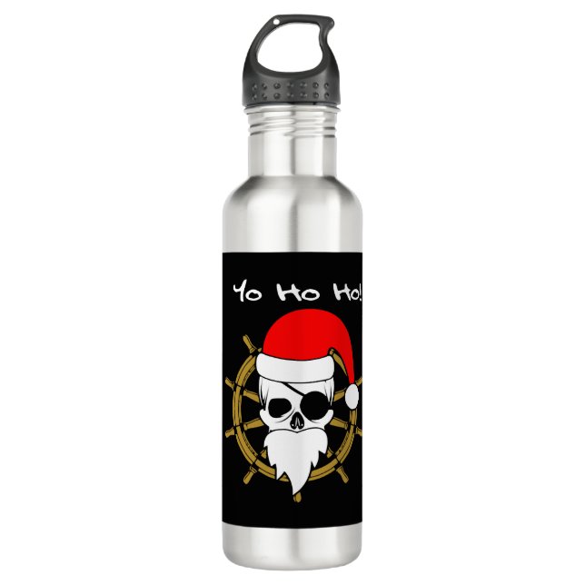 Christmas Pirates T Shirt 710 Ml Water Bottle (Front)