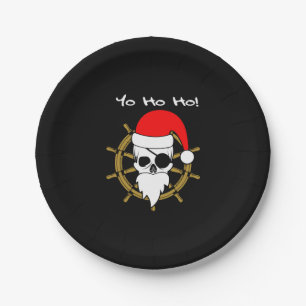 Christmas Pirates T Shirt Paper Plate