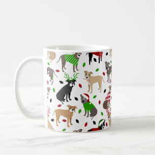 Christmas Pitbull Dogs Coffee Mug
