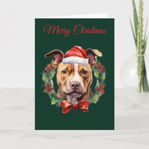 Christmas Pitbull Holiday Card
