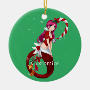 Christmas Pixie Mermaid Thunder_Cove Ceramic Tree Decoration