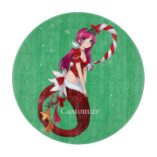 Christmas Pixie Mermaid Thunder_Cove Cutting Board
