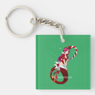 Christmas Pixie Mermaid Thunder_Cove Key Ring