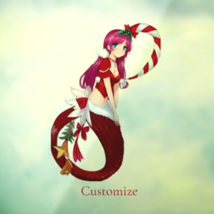 Christmas Pixie Mermaid Thunder_Cove Window Cling