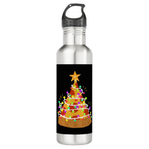 Christmas Pizza Christmas Lights 710 Ml Water Bottle