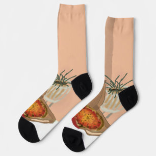 Christmas Pizza Crew Socks