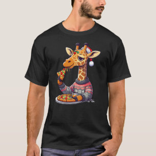 Christmas Pizza Giraffe T-Shirt