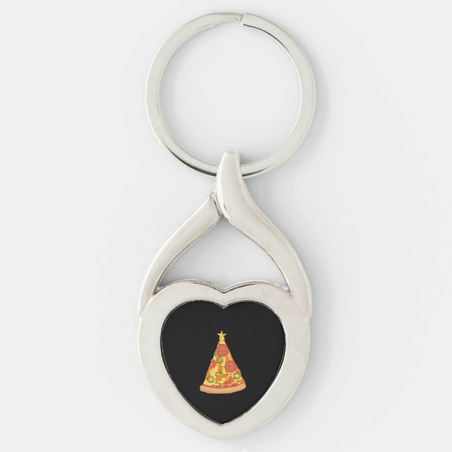 Christmas Pizza Key Ring (Front)