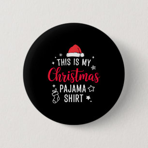 Christmas Pj Pajama Pjs 6 Cm Round Badge