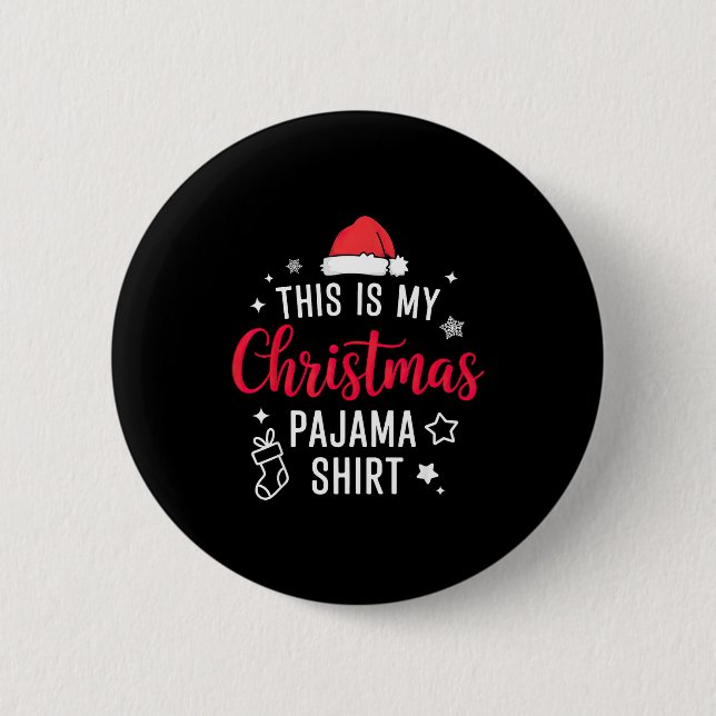 Christmas Pj Pajama Pjs  6 Cm Round Badge (Front)