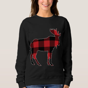 Christmas Pjs Men Boys Kids Family Matching Moose Sweatshirt