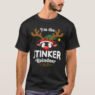 Christmas PJS Stinker XMas Reindeer Matching  T-Shirt