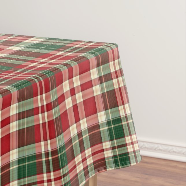 Christmas Plaid 01-Cotton Tablecloth 52x70 (In Situ)