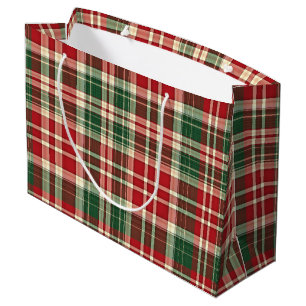 Christmas Plaid 01-GIFT BAG L