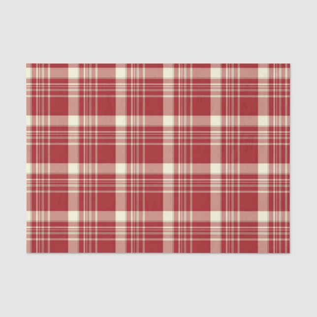 Christmas Plaid 07-TISSUE WRAPPING PAPER (Front)