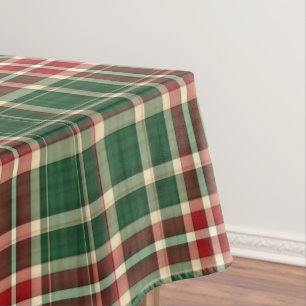 Christmas Plaid 08-Cotton Tablecloth 52x70