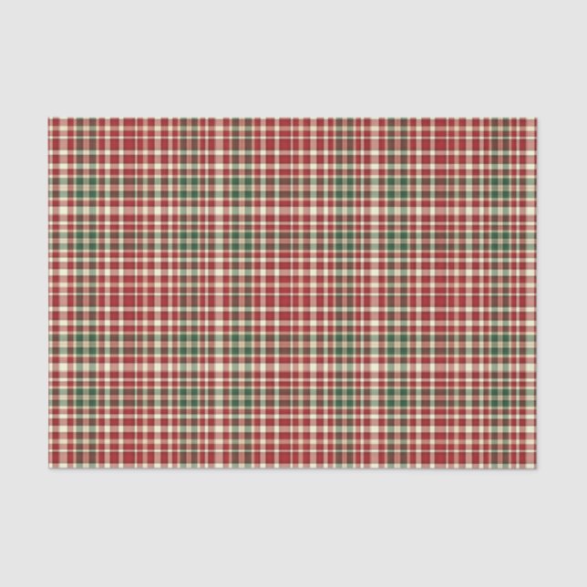 Christmas Plaid 11-TISSUE WRAPPING PAPER (Front)