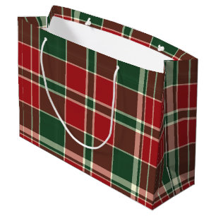 Christmas Plaid 12-GIFT BAG L