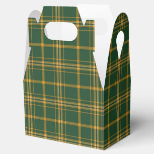 Christmas Plaid 13-PARTY FAVOR BOX, gable Favour Box