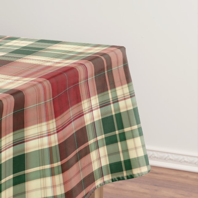 Christmas Plaid 14-Cotton Tablecloth 52x70 (In Situ)