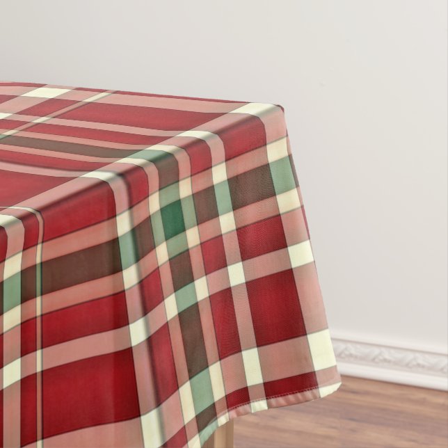 Christmas Plaid 17-Cotton Tablecloth 52x70 (In Situ)